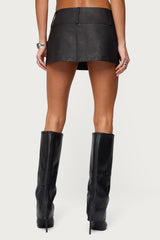 Luella Studded Faux Leather Mini Skort