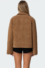 Annabelle Oversized Faux Suede Jacket