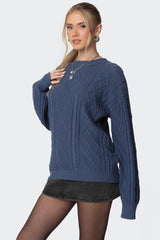 Jessy Cable Knit Oversized Sweater