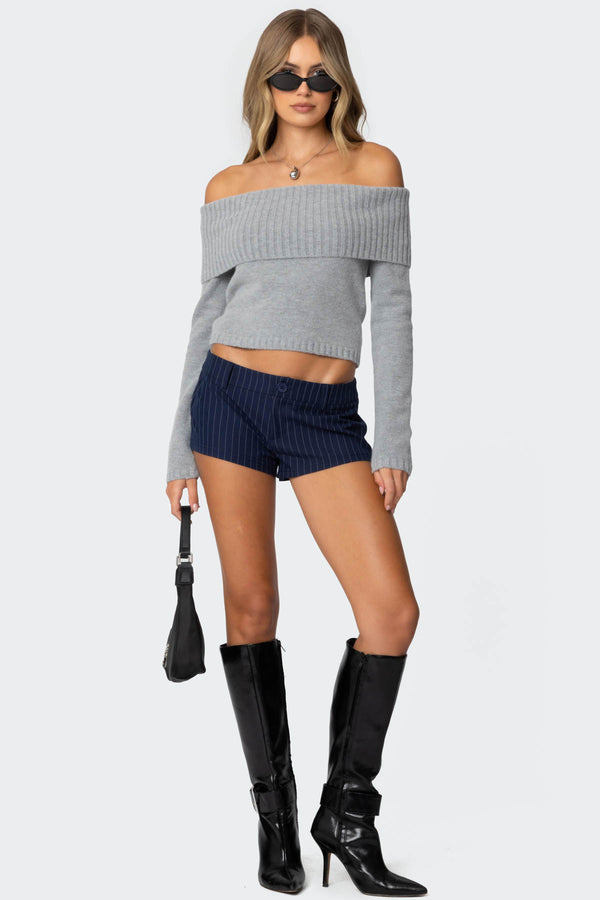 Tamara Fold Over Knit Top