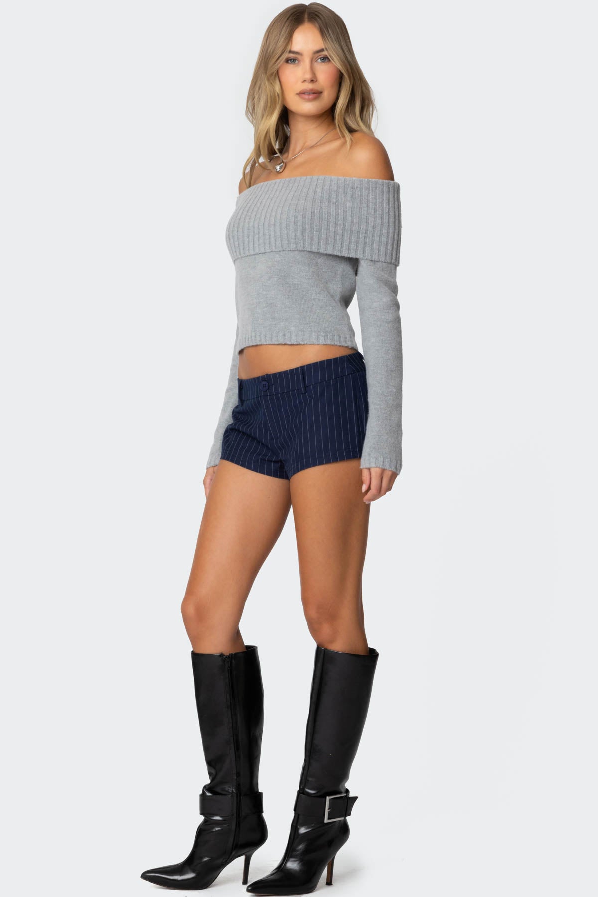 Tamara Fold Over Knit Top