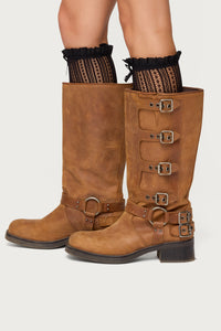 Studded Foldover Micro Shorts