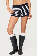 Soren Contrast Striped Knit Shorts