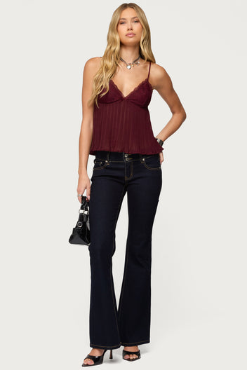 Rhian Lacey Pleated Babydoll Top