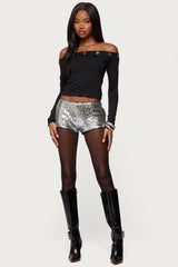 Shauna Sequin Micro Shorts