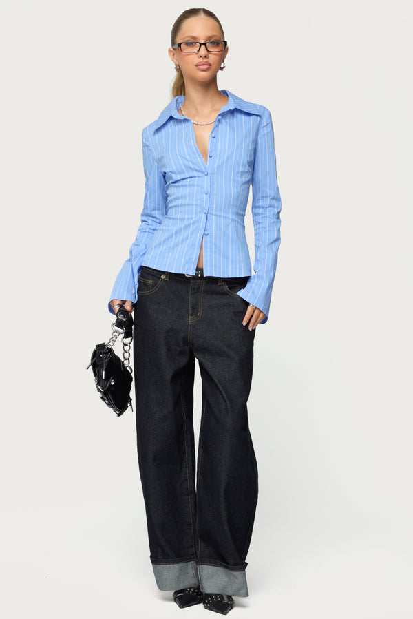 Petite Kella Low Rise Baggy Jeans