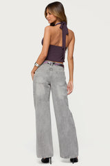 Prima Twisted Split Front Halter Top