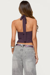 Prima Twisted Split Front Halter Top