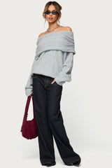Kadenna Oversized Off Shoulder Sweater