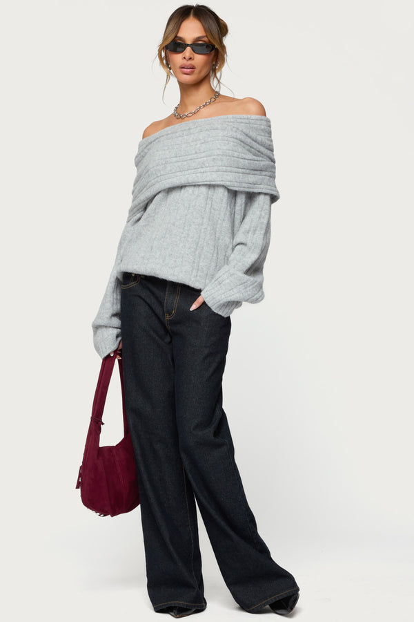 Kadenna Oversized Off Shoulder Sweater
