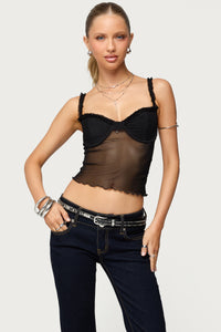 Mercy Sheer Mesh Bra Top