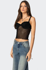 Mercy Sheer Mesh Bra Top