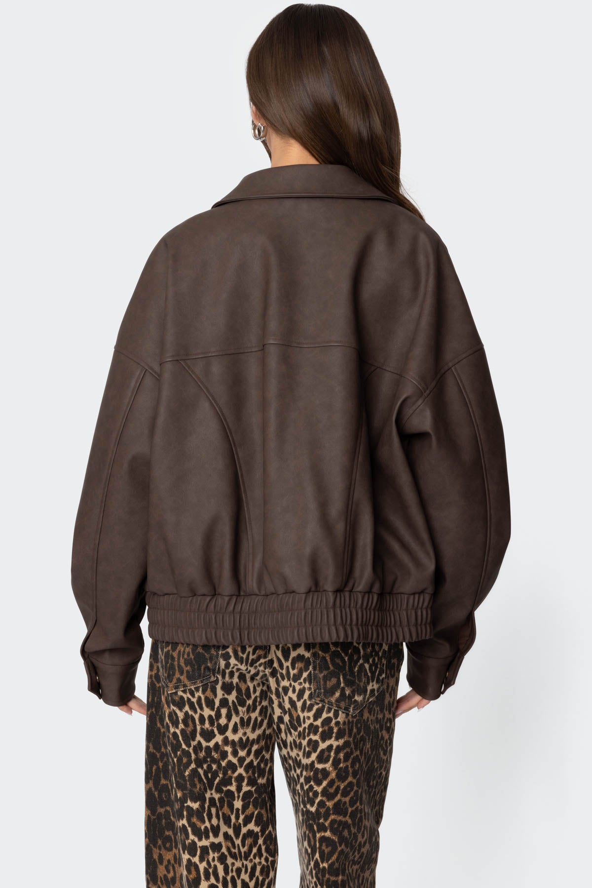 Mori Oversized Faux Leather Jacket