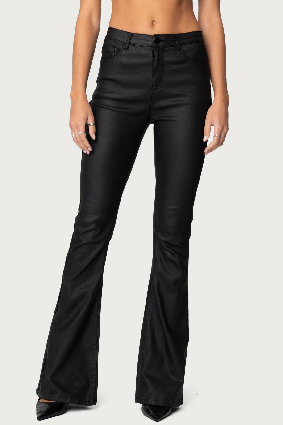 パンツ Lee riders black leather flare pants 32 Luna Faux Leather Flare Jeans – edikted