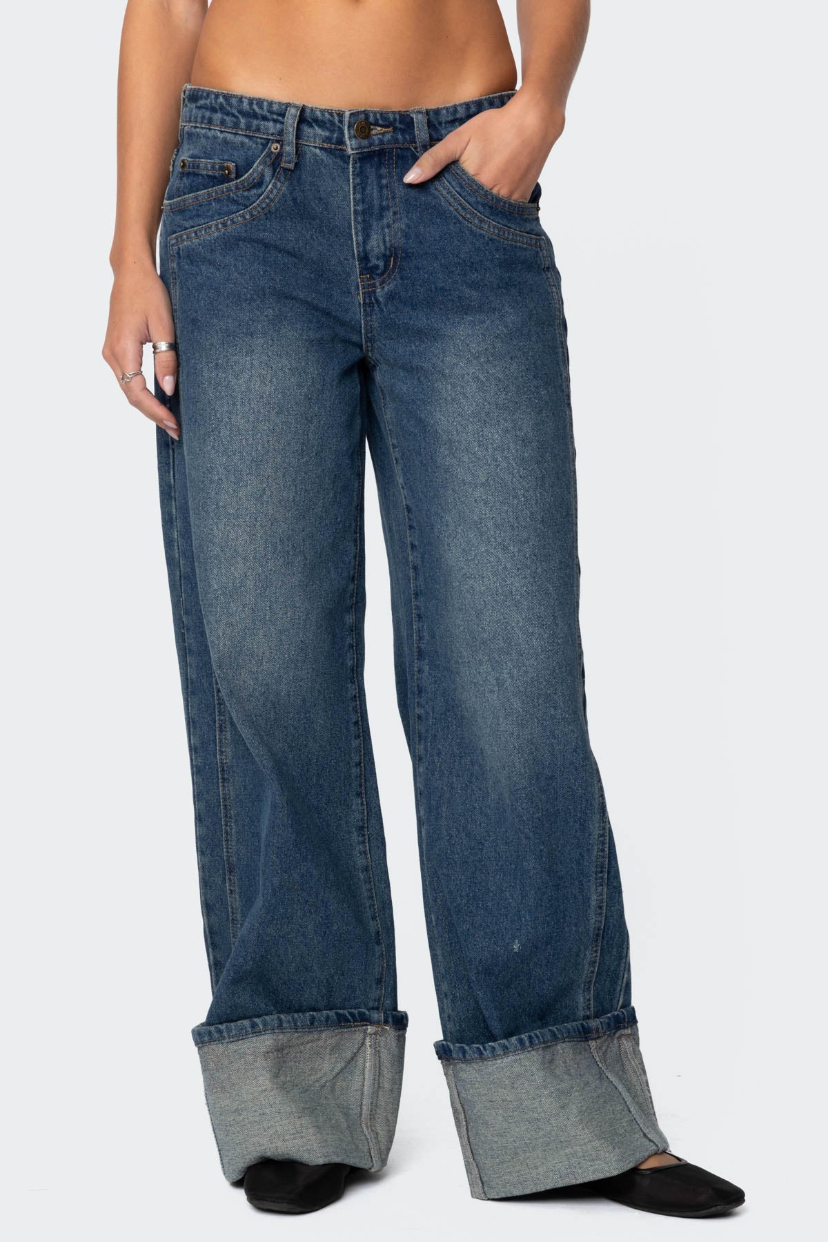 Vesper Cuffed Low Rise Jeans