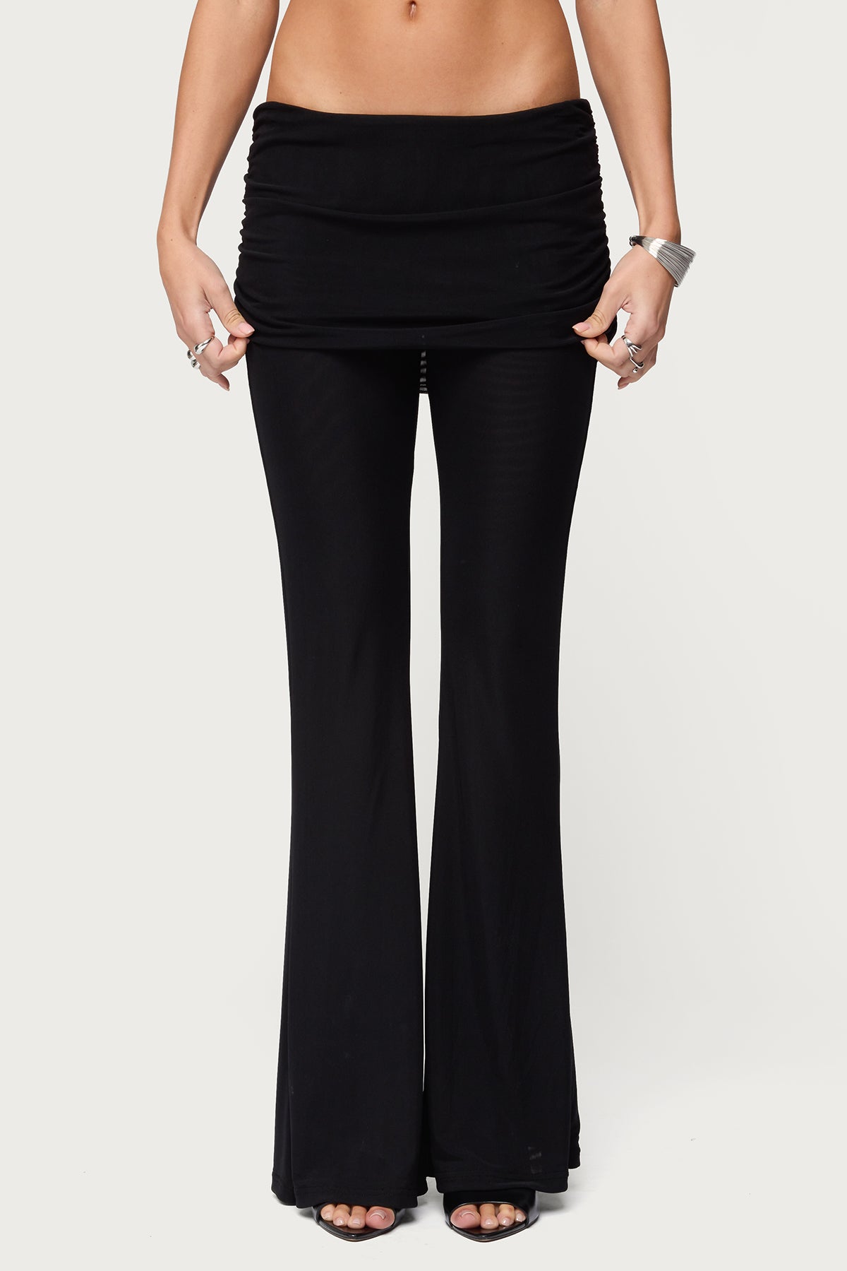 Halli Foldover Mini Skirt Pants – edikted