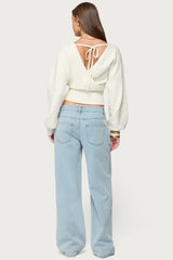 Lillia V Neck Wrap Sweater