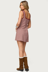 Clarren Lacey Gingham Mini Dress
