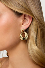 Double Disc Stud Earrings