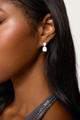 Iridescent Stone Dangle Earrings