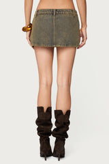 Camelia Denim Mini Skort