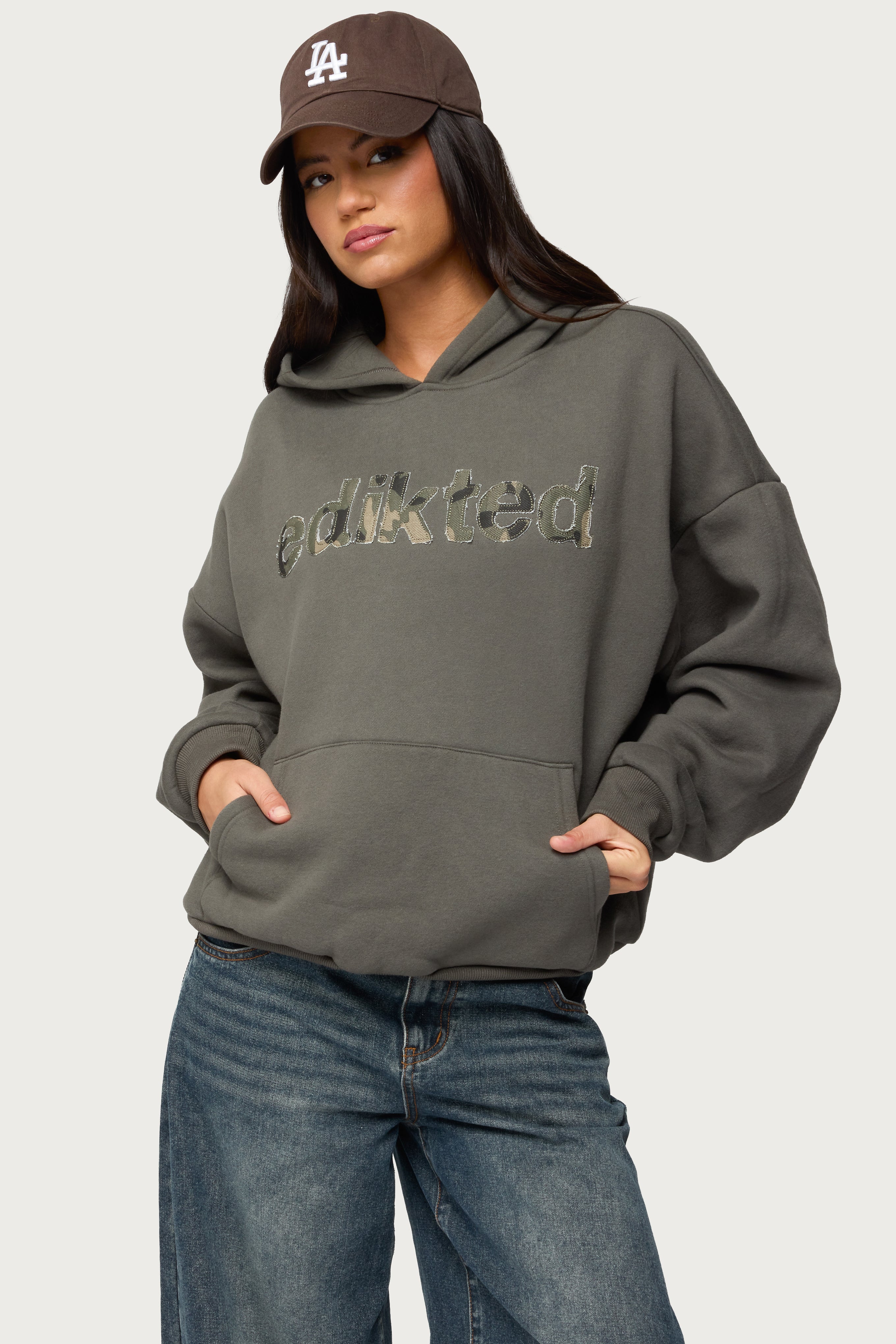 Camo Cutie Edikted Oversized Hoodie – edikted