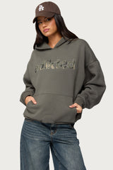 Camo Cutie Edikted Oversized Hoodie