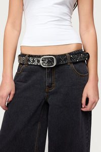 Zinia Studded Faux Leather Belt