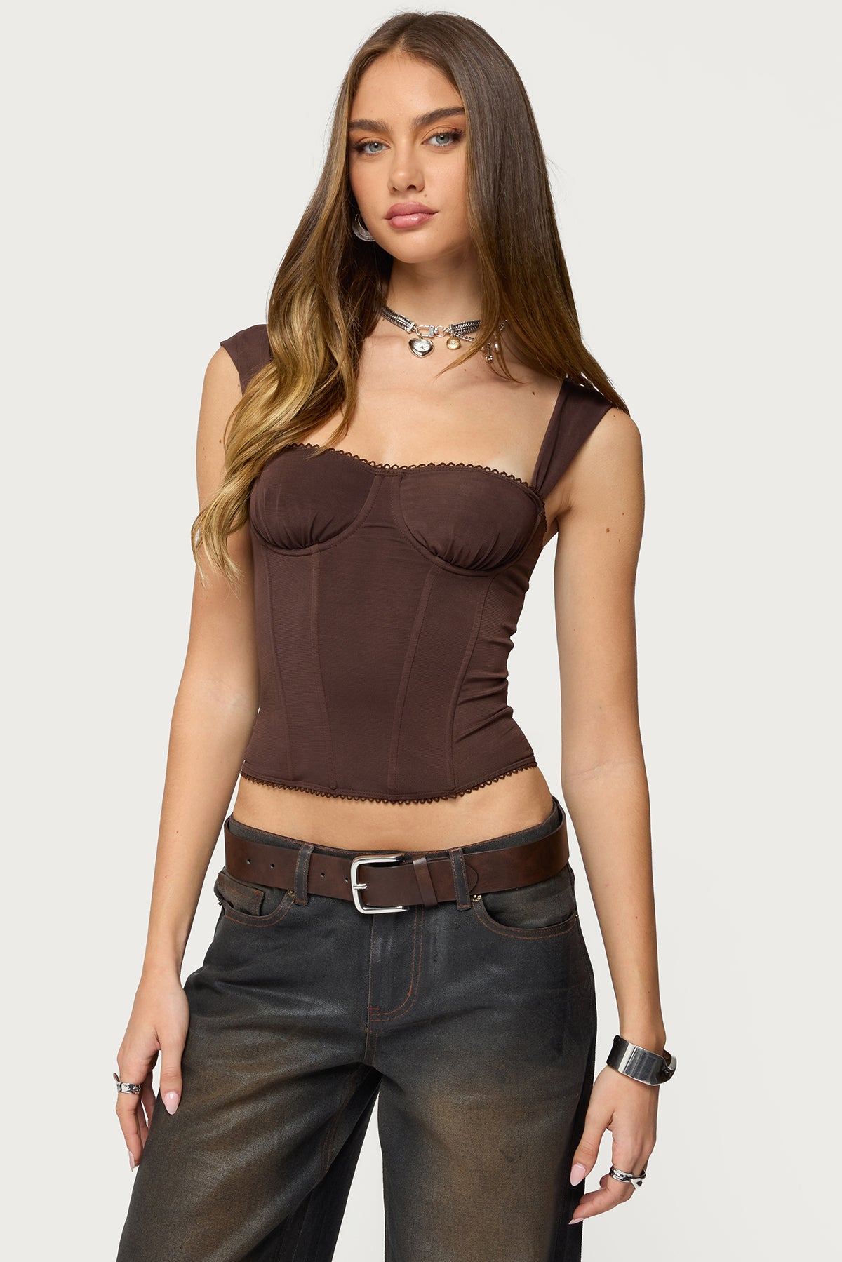 Marcella Wide Strap Corset – edikted