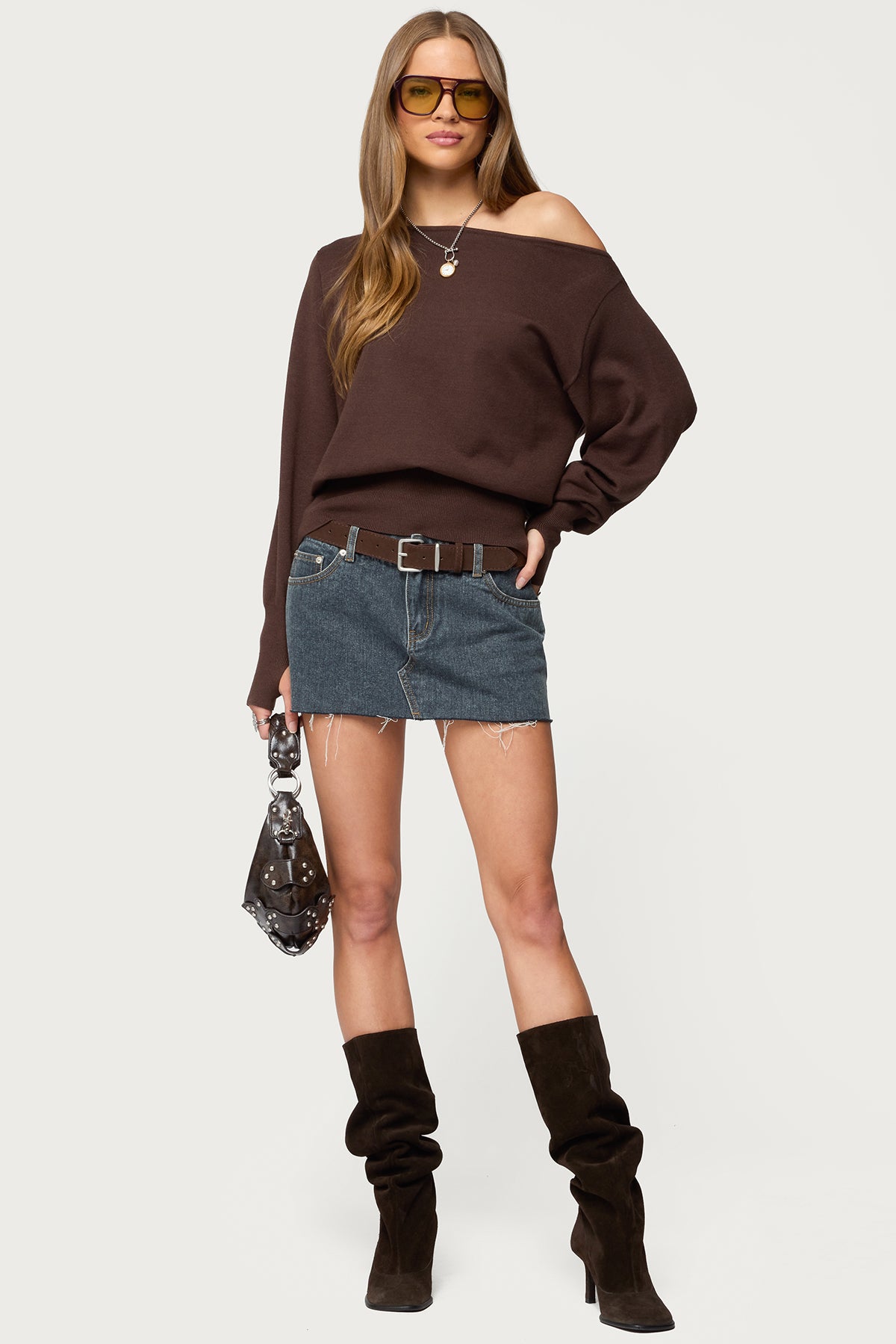Off Shoulder Oversized Sweater