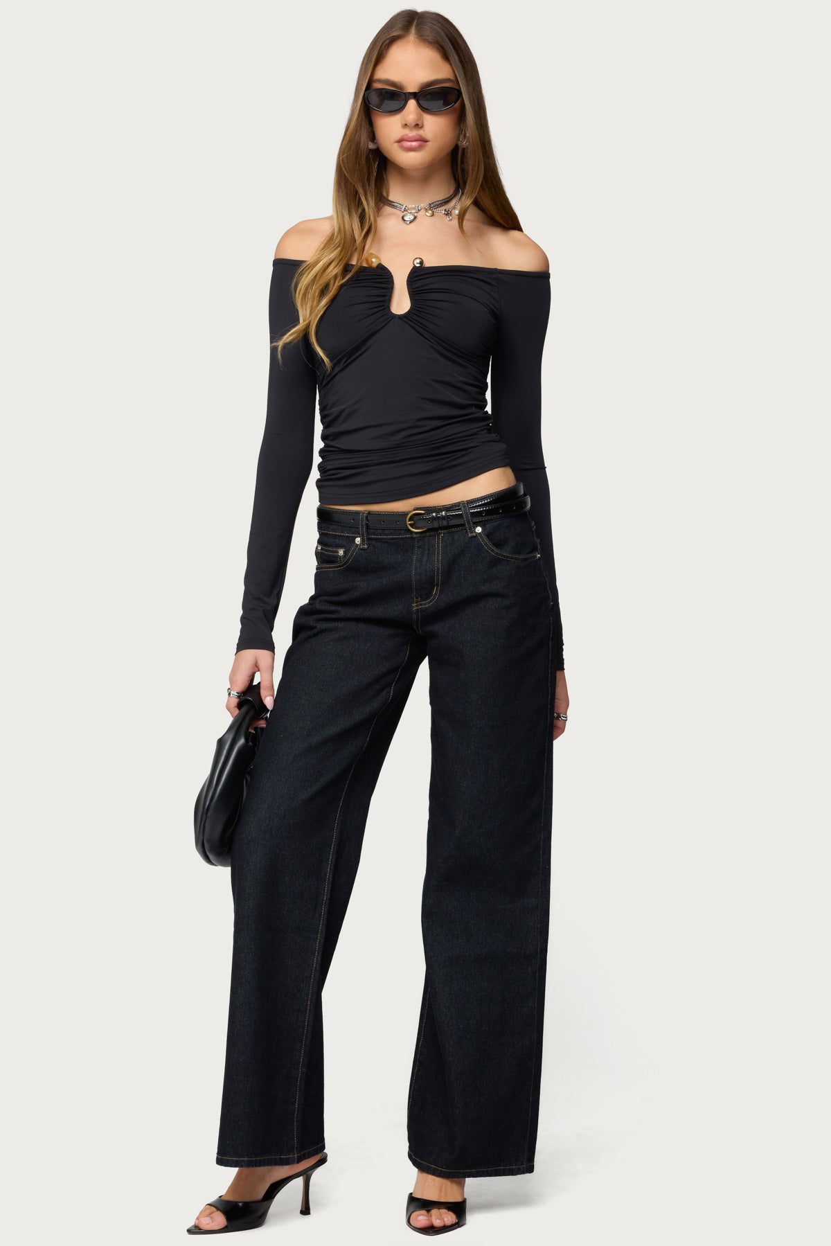 Halle Curved U Off Shoulder Top