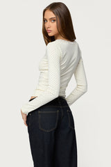 Morah Lacey Polka Dot Top