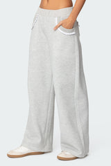 Ashtin Ruffle Trim Sweatpants