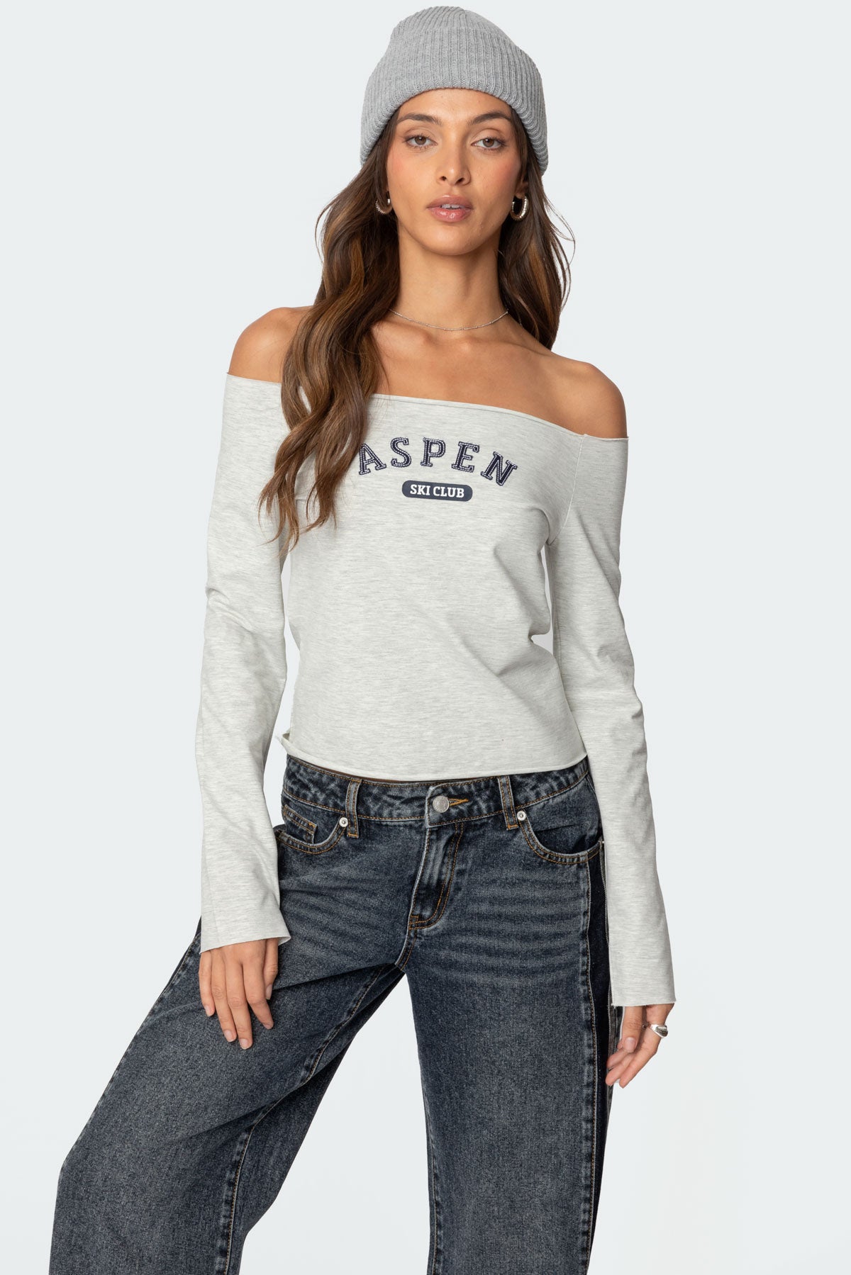 Aspen Ski Club Off Shoulder Top