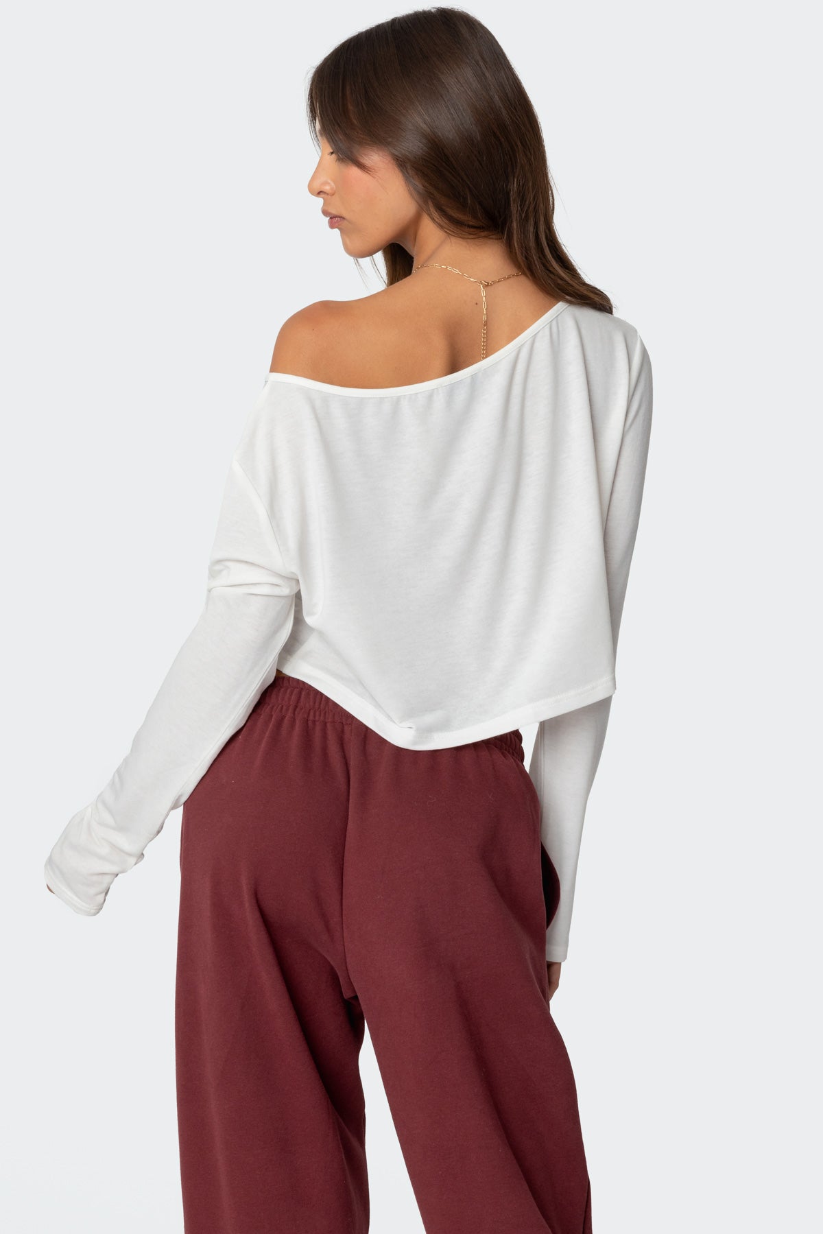 Cropped Off Shoulder Top