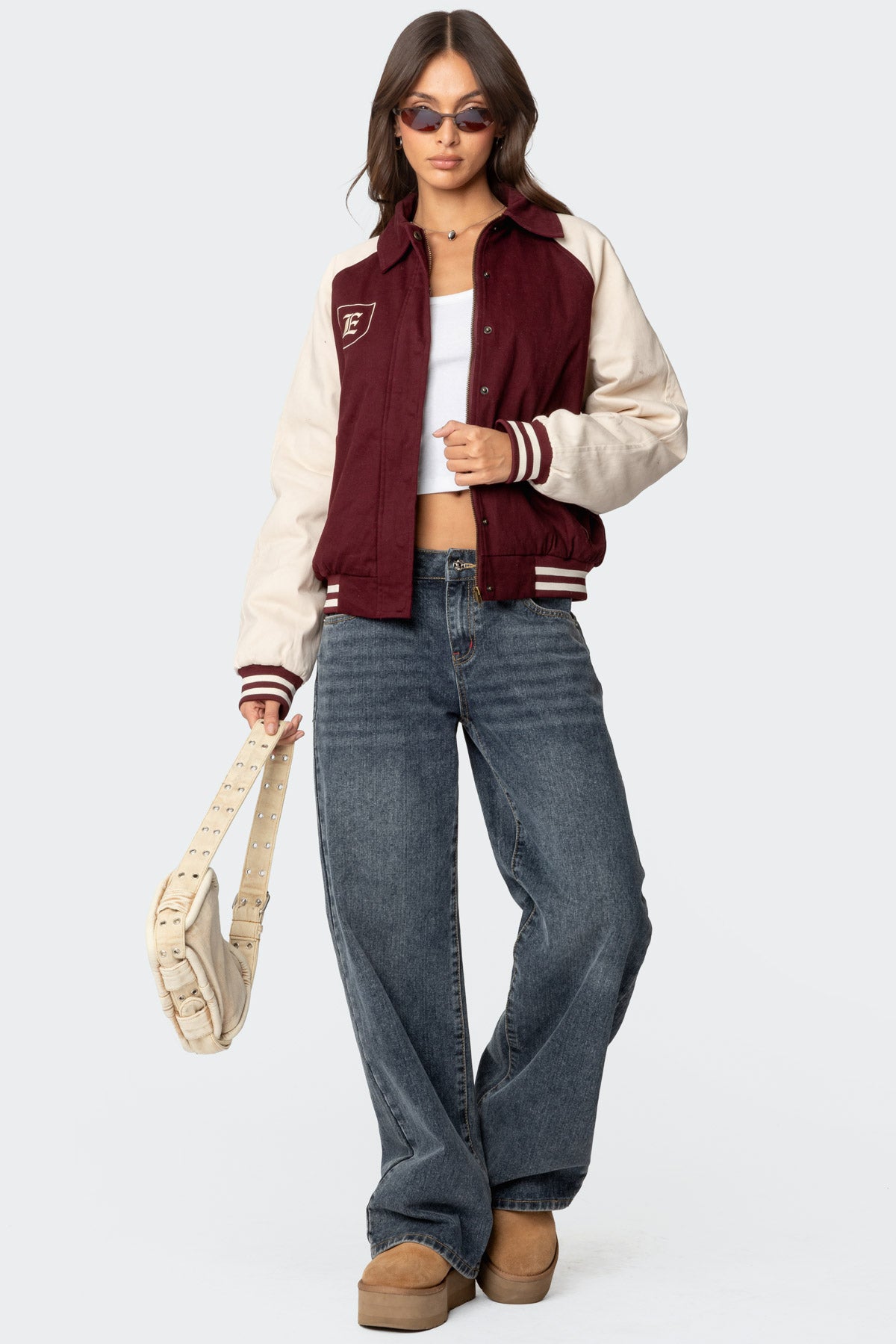 Varsity Oversized Bomber Jacket