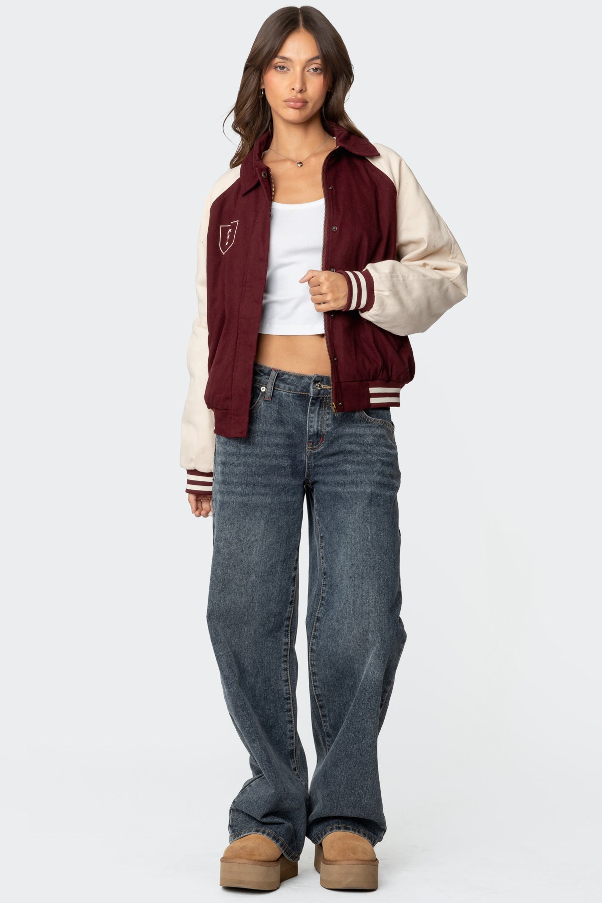 Varsity Oversized Bomber Jacket