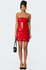 Samba Sequin Strapless Mini Dress