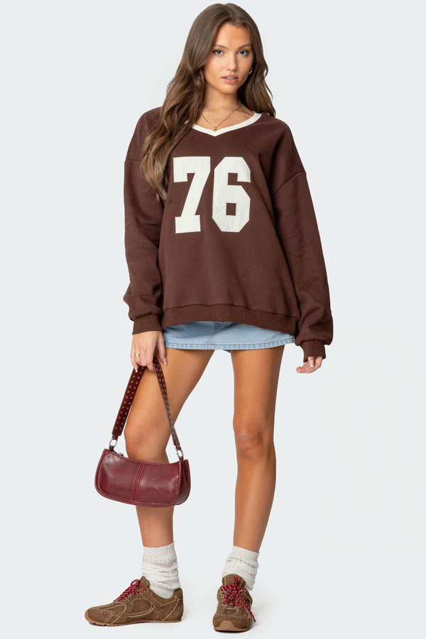 76 Oversized V Neck Sweater