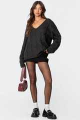 Inga Oversized Cable Knit Sweater