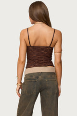 Eira Sheer Lace Tank Top