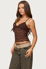 Eira Sheer Lace Tank Top