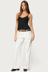 Kelli Floral Babydoll Tank Top