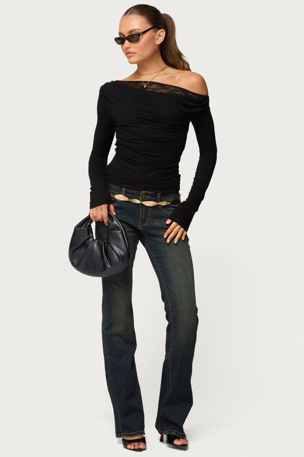 Layered Lacey Off Shoulder Top