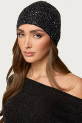 Sequin Knit Beanie