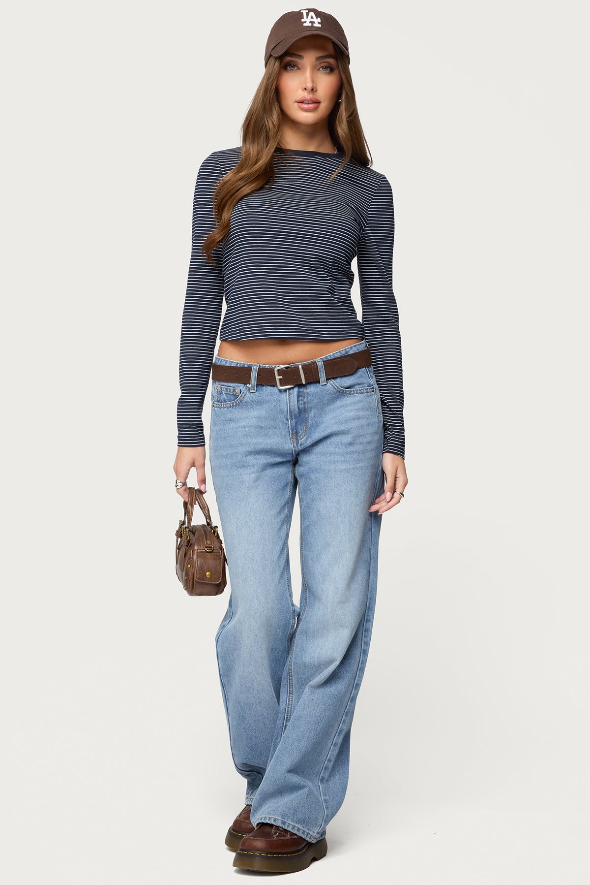 Brianna Striped Long Sleeve T Shirt