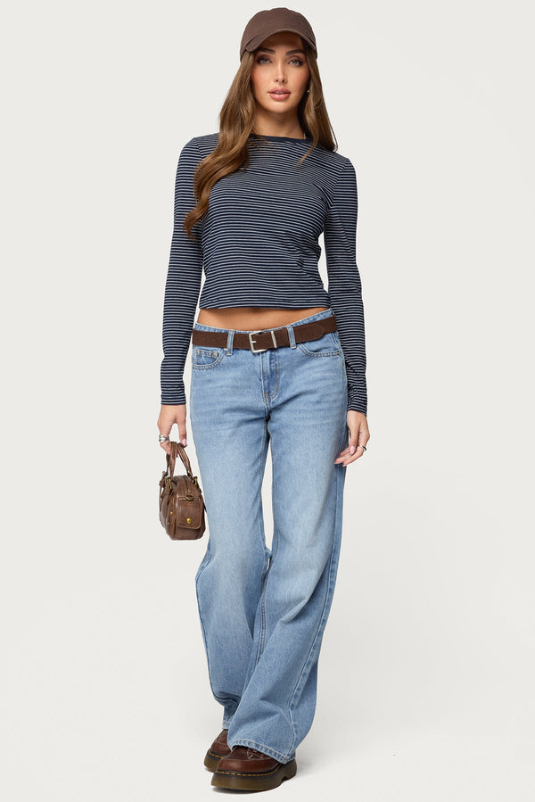 Brianna Striped Long Sleeve T Shirt