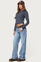 Brianna Striped Long Sleeve T Shirt