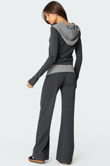 Meggy Striped Fold Over Pants