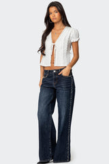 Stassie Studded Low Rise Jeans